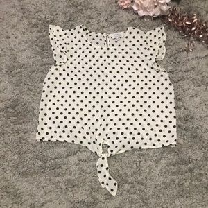 Anthropology Polka-Dot Blouse